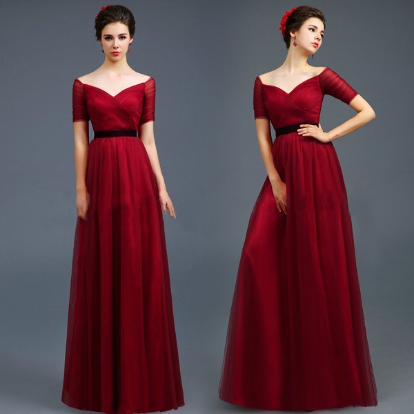 Red Black Elegant Evening Dresses