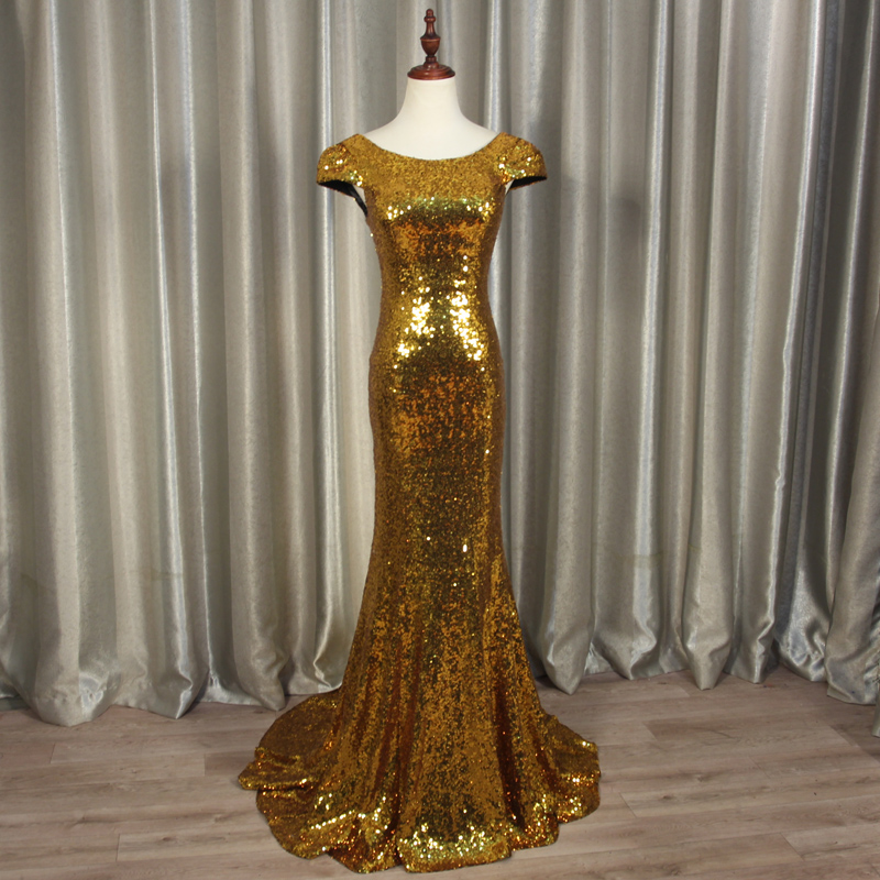 sexy gold evening gown