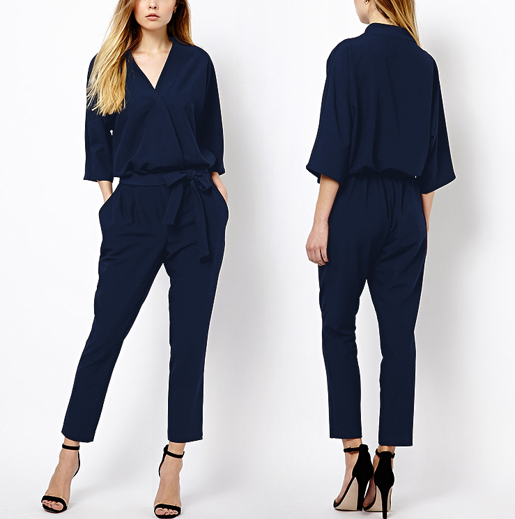 navy blue elegant jumpsuit