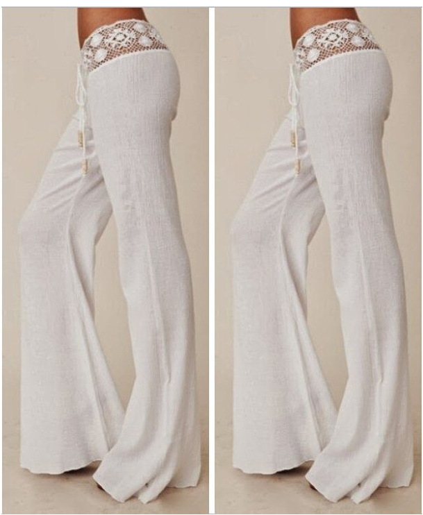 white lace trousers