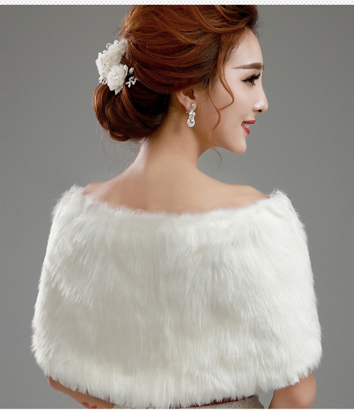 White Fur Cape Coat For Special Occasion Dress on Luulla